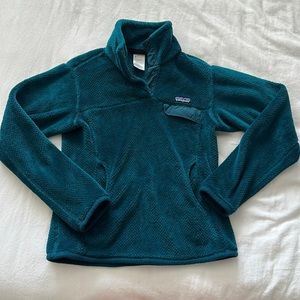 Pantagonia teal half button down pull over